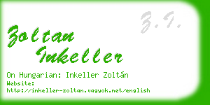 zoltan inkeller business card